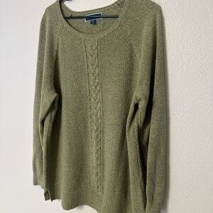 Karen Scott Olive Knit Women's Sweater XXl